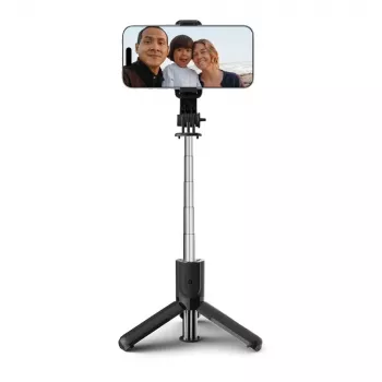 Tech-Protect L02S Selfie Stick Treppiede con Telecomando Bluetooth, nero
