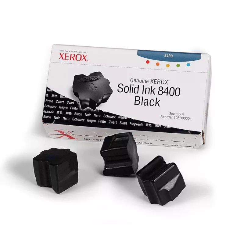 Xerox Genuine Solid Ink Stick confezione da 3 nero 3400 pagine (108R00604)