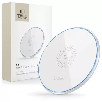 TECH-PROTECT QI15W-C1 caricatore wireless 15W bianco