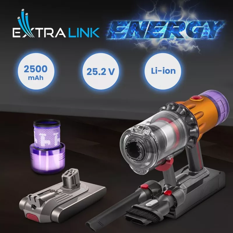 Extralink Batteria ricaricabile di ricambio per Dyson V12 25,2V 2500mAh + filtro