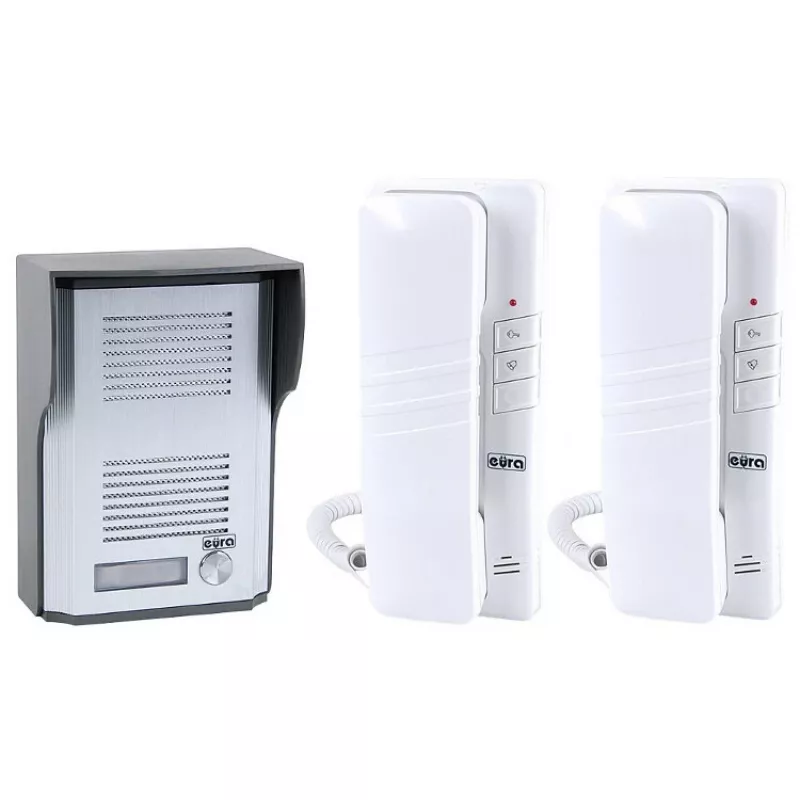 EURA ADP-48A3 (RL-3203CC) Citofono audio con filo - Bianco/Argento
