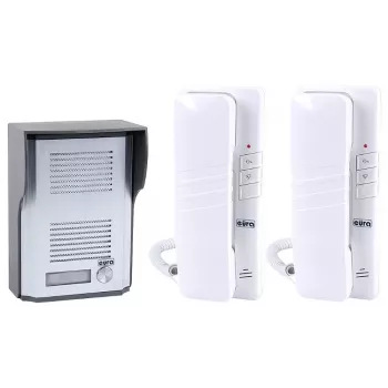 EURA ADP-48A3 (RL-3203CC) Citofono audio con filo - Bianco/Argento