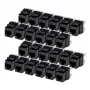StarTech.com Cat6 Keystone Jack confezione da 24 connettore maschio Ethernet RJ45 Keystone UTP Cat6 presa a muro 180 gradi 110 Punch Down Nero