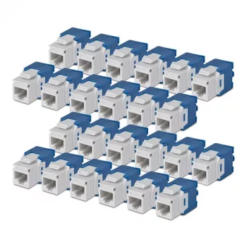StarTech.com Cat6 Keystone Jack confezione da 24 connettore femmina Ethernet RJ45 180 gradi senza attrezzi, UTP, Bianco