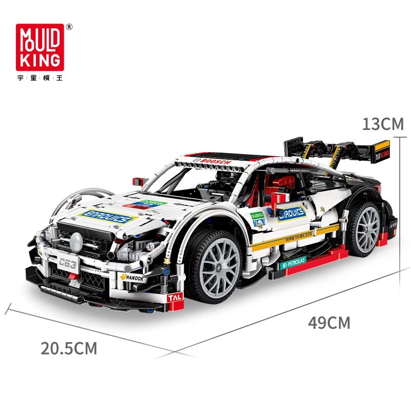 MOULD KING Mercedes-AMG C63 DTM Auto da corsa scala 1:8 Set di costruzioni (2270 pezzi) - MK13075