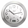 Mebus 41964 orologio da bagno al quarzo - bianco, analogico, silenzioso, resistente agli schizzi