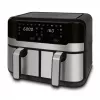HEINRICH'S HFR 8214 Friggitrice ad aria doppia 2 x 4,5 L = 9,0 L 1300-2400 W Nero-Argento