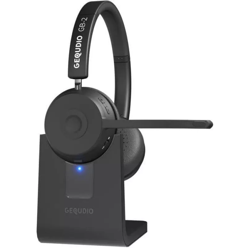GEQUDIO Cuffie Bluetooth GB-2 con base di ricarica - Cuffie