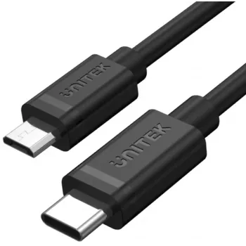 UNITEK Cavo USB-C a Micro USB 1m Nero Y-C473BK