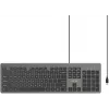UNITEK SlimTap Tastiera da ufficio con filo, USB-A, Grigio
