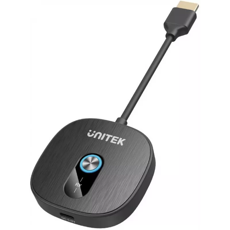 Unitek Ricevitore HDMI wireless aggiuntivo per trasmettitore V1711A, Nero