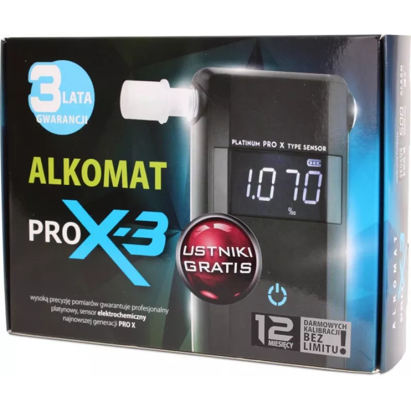 AlcoFind PRO-X-3 etilometro con boccagli, calibrazione 12 mesi