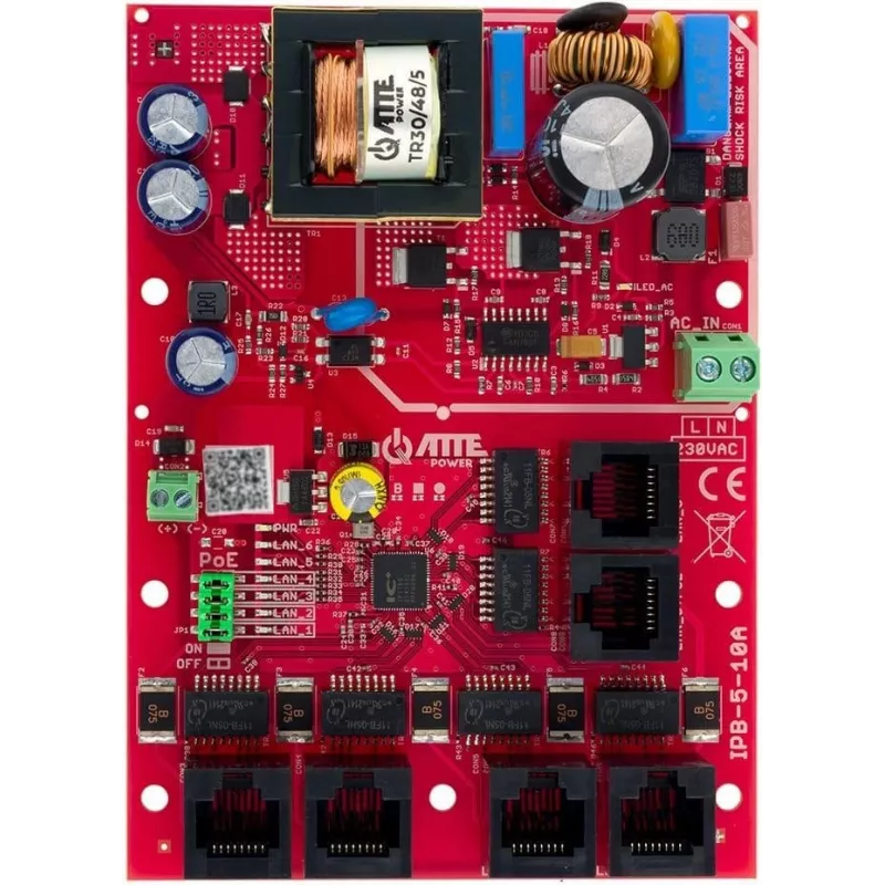 ATTE IPB-5-10A-OF switch PoE 6 porte con alimentazione integrata