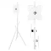 Maclean supporto/stand da terra per TV, 27-55 pollici, VESA max 200x200, max 60 kg, bianco, MC-181 W