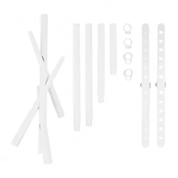 Maclean supporto/stand da terra per TV, 37-80 pollici, VESA max 600x400, max 60 kg, bianco, MC-182 W