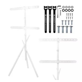 Maclean supporto/stand da terra per TV, 37-80 pollici, VESA max 600x400, max 60 kg, bianco, MC-182 W