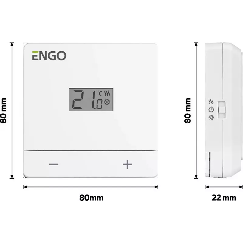 ENGO Controls EASY-BATW termostato a batteria