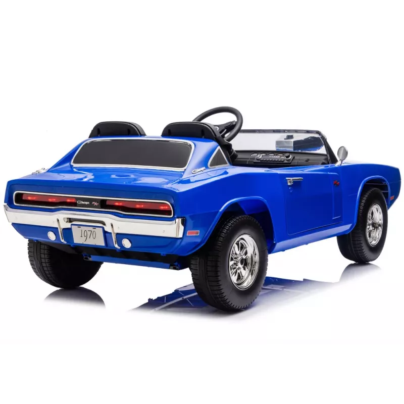 LEAN CARS Dodge Charger R/T DLS-K12 24V 7Ah auto elettrica blu