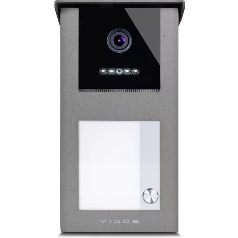 VIDOS IPX S101-1 pannello esterno con lettore RFID, telecamera 2MP, PoE, nero