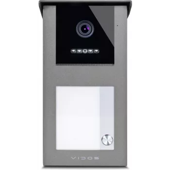 VIDOS IPX S101-1 pannello esterno con lettore RFID, telecamera 2MP, PoE, nero