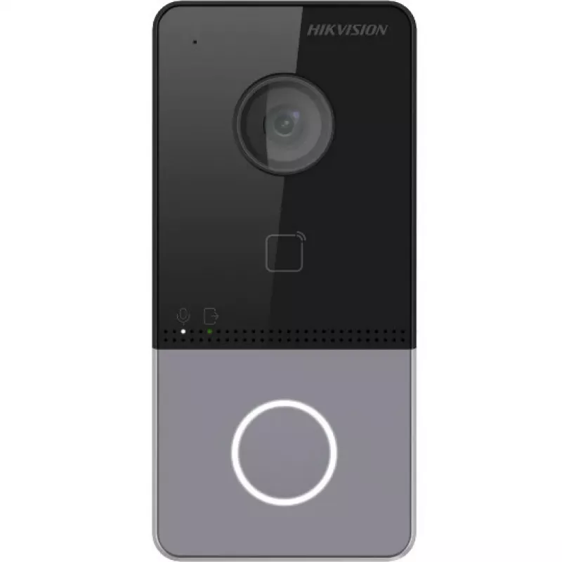 Hikvision DS-KV6113-PE1(C) videocitofono con telecamera 2 MP, PoE, lettore schede Mifare, IP65, IK08, nero