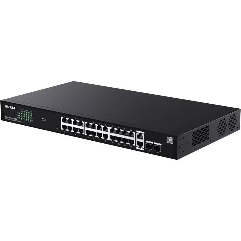 Tenda TEG2228P-24-410W switch PoE+ managed 26x Gigabit Ethernet + 2x SFP, 410W