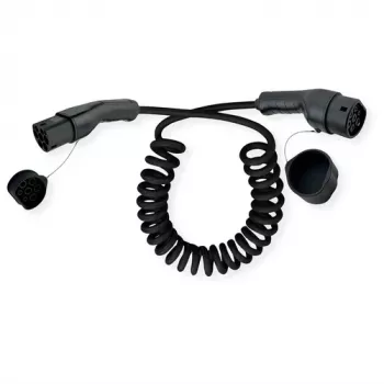 ROLINE Cavo di ricarica EV a spirale Tipo 2 3 fasi 16A 11kW 7,5m