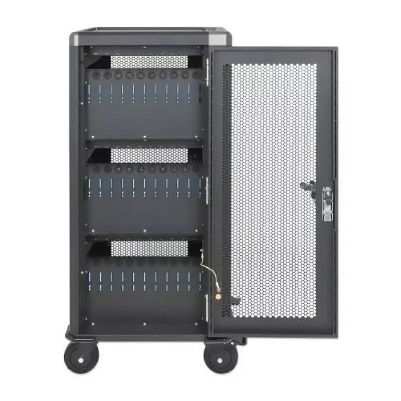 Manhattan 181471 carrello di ricarica USB-C a 30 posti, 30 W per porta, nero