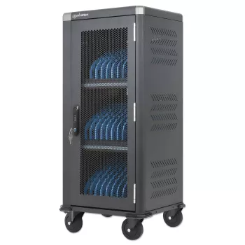 Manhattan 181471 carrello di ricarica USB-C a 30 posti, 30 W per porta, nero
