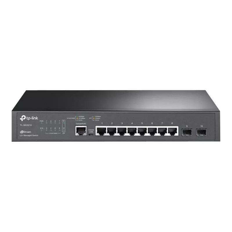 Switch gestito L2 TP-Link LiteWave SG3210 con 8 porte Gigabit e 2 slot SFP