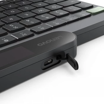 Lenovo Tastiera Bluetooth Auto-Ricaricante Nordic (Finlandese/Svedese) Storm Grey