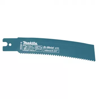 Makita E-26222 Lama per Seghetto Alternativo per Seghetto Alternativo a Batteria JR003G, Lunghezza di Taglio 145 mm, Bi-Metal