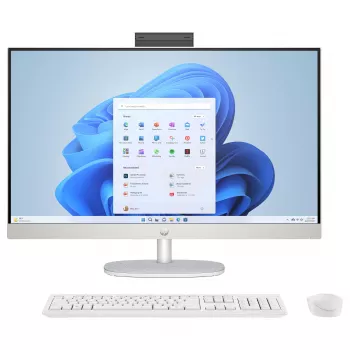 HP 27-cr0475ng PC All-in-One, 27 inch FHD IPS, Intel Core i7-1355U, 16GB RAM, 1TB SSD, Windows 11 Home, bianco