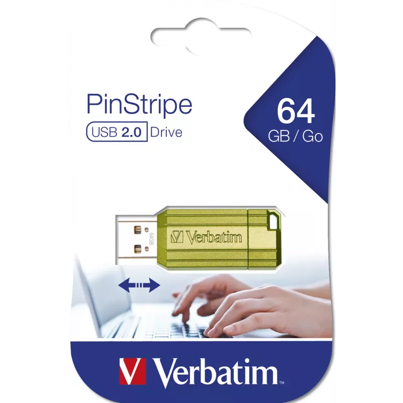 Verbatim Store n Go Pinstripe USB 2.0 Eucalyptus Green chiavetta USB 64GB