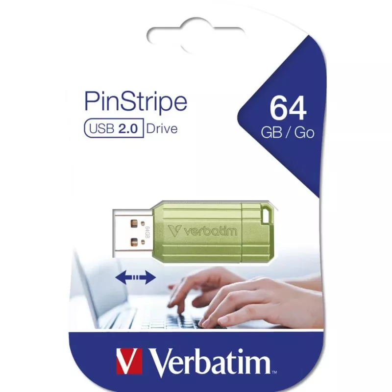 Verbatim Store n Go Pinstripe USB 2.0 Eucalyptus Green chiavetta USB 64GB