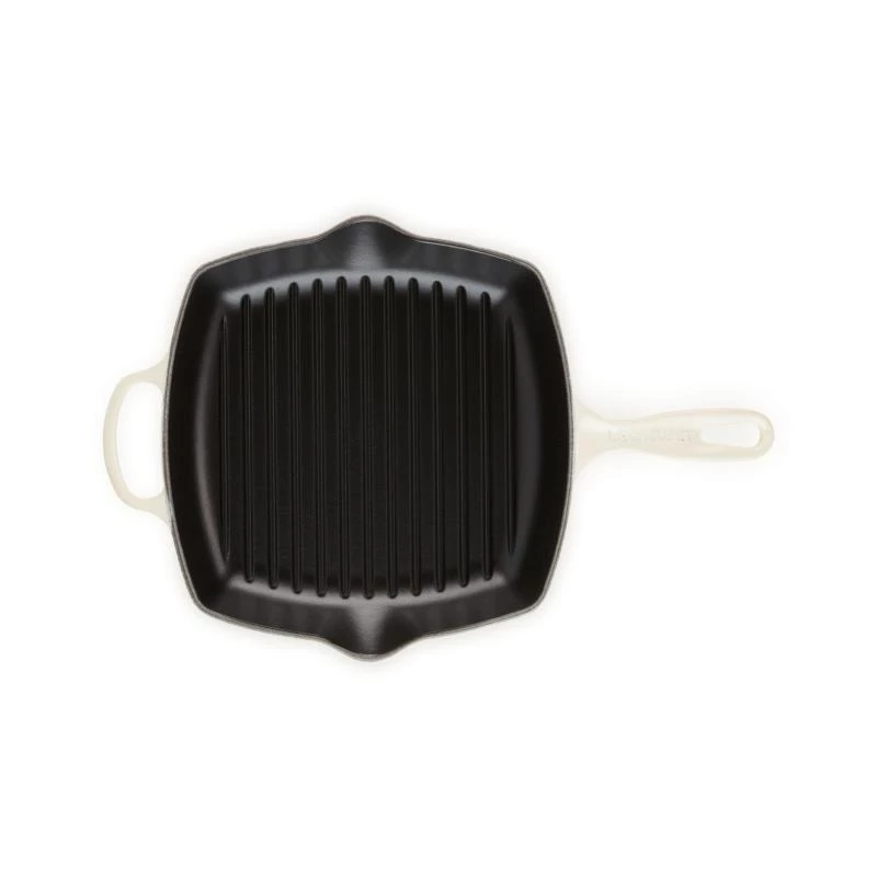 Le Creuset Signature padella grill quadrata 26cm Meringue