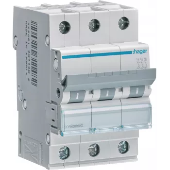 Hager MCN325E interruttore magnetotermico 6kA, curva C, 25A, 3 poli