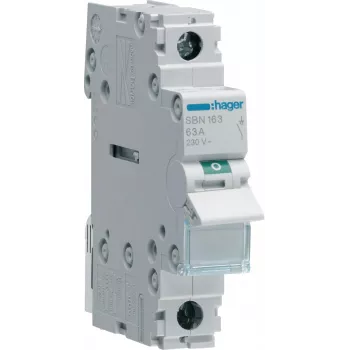 HAGER SBN163 sezionatore modulare 1P 63A 1 modulo
