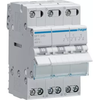 Hager SFT340 commutatore modulare I-0-II 3P 40A 400V AC
