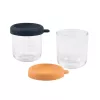 BEABA set di vasetti in vetro con coperchi 2 x 250 ml Night Blue/Honey