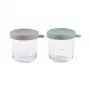 BEABA set di vasetti in vetro con coperchi 2 x 250 ml verde salvia/Gazelle