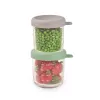 BEABA set di vasetti in vetro con coperchi 2 x 250 ml verde salvia/Gazelle