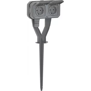 Legrand 069759L Plexo New Garden Power Post 2 prese Schuko preassemblate IP44 grigio ardesia