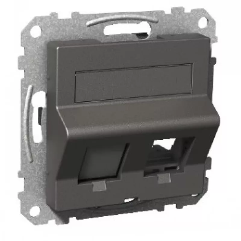 Schneider Electric Exxact cornice presa dati Actassi/Keystone obliqua antracite
