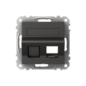 Schneider Electric Exxact cornice presa dati Actassi/Keystone obliqua antracite