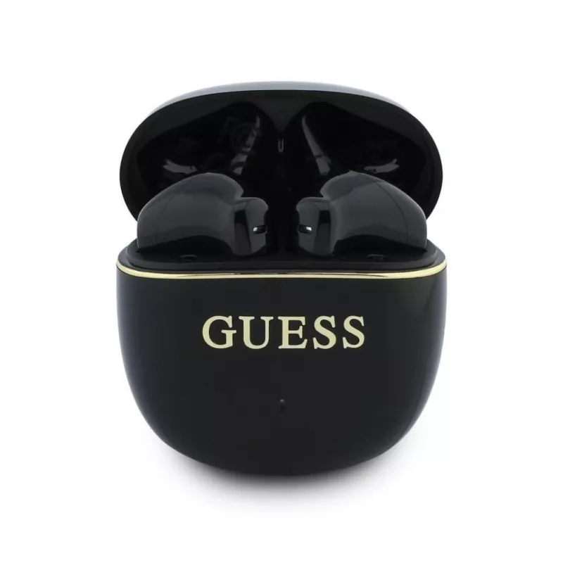 GUESS Glossy Gold Line Classic TWS Auricolari Black