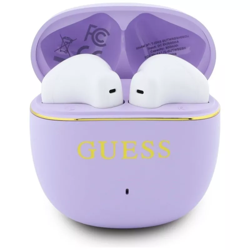 GUESS Glossy Gold Line Classic TWS Auricolari - Lila