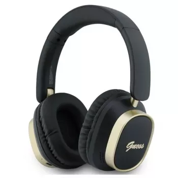 Guess cuffie Bluetooth over-ear ENC Rectangle Metal Script Nero