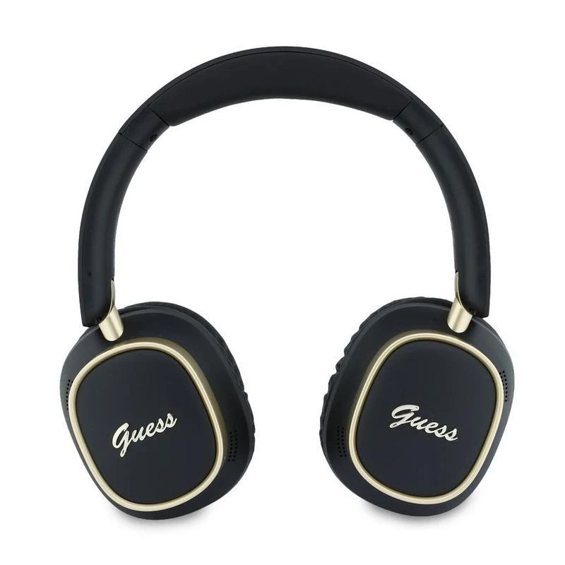 Guess cuffie Bluetooth over-ear ENC Rectangle Metal Script Nero