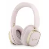Guess Cuffie Bluetooth over-ear ENC Rectangle Metal Script Pink